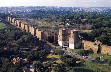 A Section Of The Aurelian Walls Which Was Built In 271 275 CE To