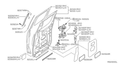 Nissan Titan Rear Door Parts An Illustrated Diagram