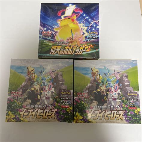 39％割引グレイ系 日本正規品 イーブイヒーローズ Box 未開封シュリンク付き＋サンダースv Sa ポケモンカードゲーム トレーディング