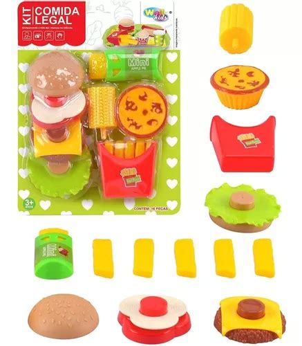 Kit Cozinha Infantil Lanche Infantil Hamburguer Fritas MercadoLivre