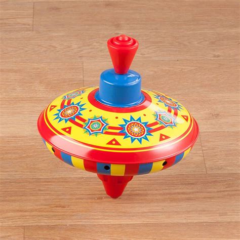 Spinning Tin Top Tin Spinning Top Spinner Toy Starcrest