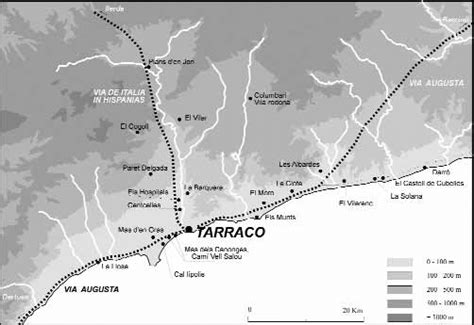 Mapa Del Territorium De T Rraco Amb Els Jaciments M S Documentats