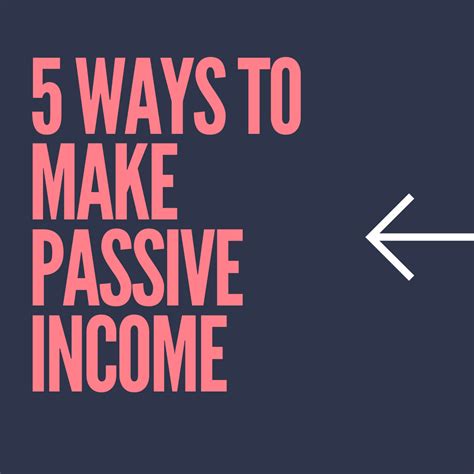 The Five Best Passive Income Streams For 2023 By Muminrohoman Medium