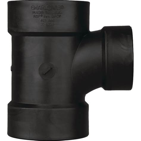 Charlotte Pipe 2 X 1 12 X 2 In Hub X Hub X Hub Reducing Sanitary Abs Hemlock Hardware