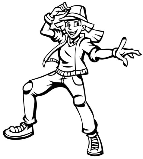 Hip Hop Dance Coloring Page Free Printable Coloring Pages Porn Sex