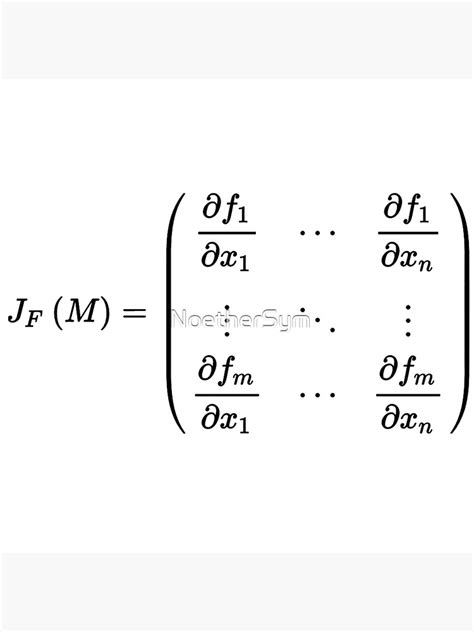 Poster Matrice Jacobienne outil important du calcul différentiel