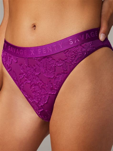 Charmed Prince High Leg Bikini Knickers In Purple Savage X Fenty Uk