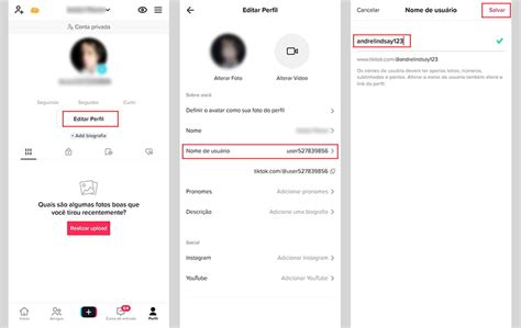 TikTok como trocar o nome de usuário do seu perfil
