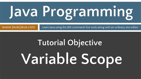 Learn Java Programming Introduction To Variable Scope Tutorial Youtube