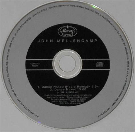 John Mellencamp Dance Naked Radio Remix 1994 U S Promo Cd EBay