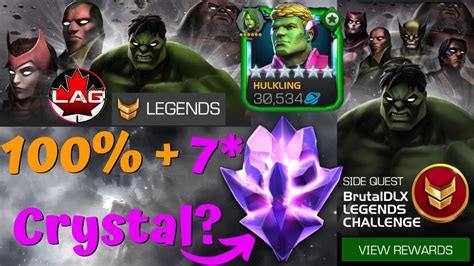 Brutaldlx Legends Challenge Chapter 2 100 Rewards Opening 7 Star Crystal Hulklingandhercules