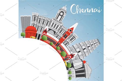 Chennai City Skyline Silhouette | Pre-Designed Photoshop Graphics ...