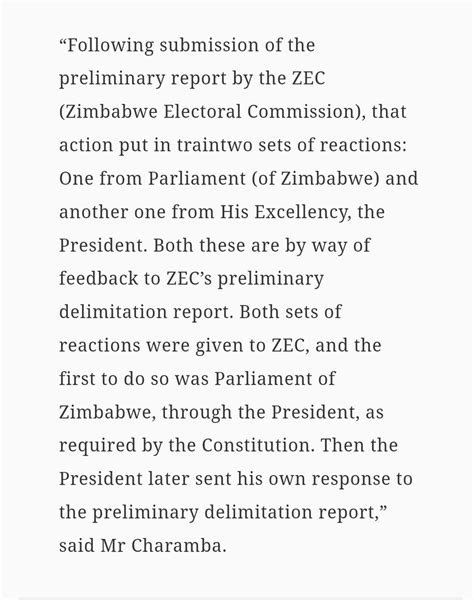 Prof Jonathan Moyo On Twitter 12 Final Delimitation Report Not Yet Submitted Sundaymailzim