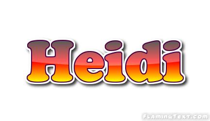 Heidi Logo | Free Name Design Tool from Flaming Text