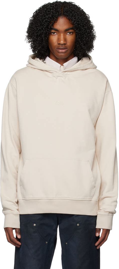 Beige Bonded Hoodie By 424 On Sale