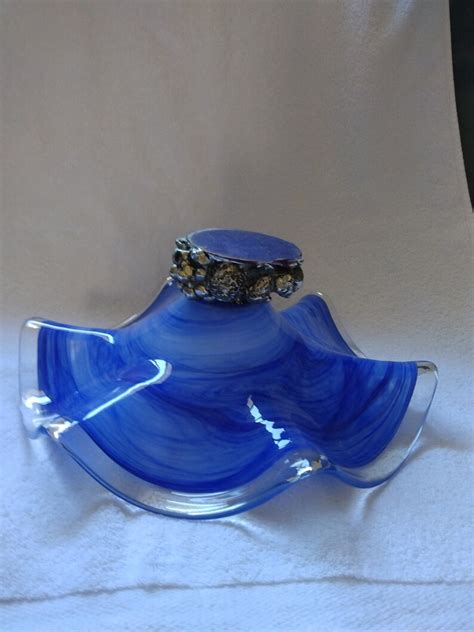 Vintage Venetian Hand Blown Murano Glass Centerpiece Bowl Etsy