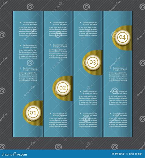 Paper Numbered Banners Vector Design Template Stock Vector