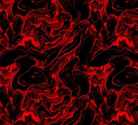 Red Black Marble Seamless Background Texture Abstract Red Liquid Marble