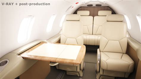 Learjet 31 cabin - interior 3D model | CGTrader