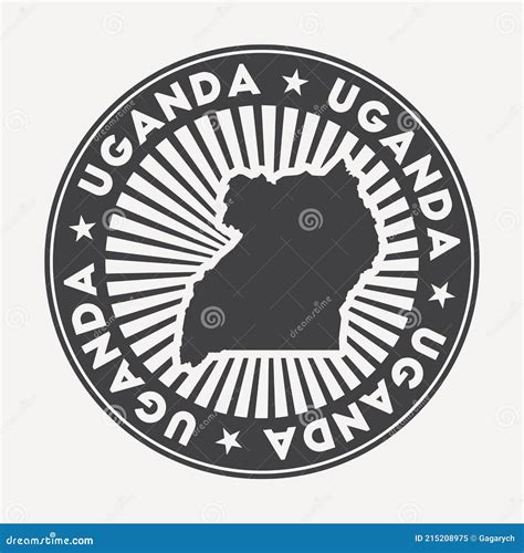 Uganda Round Logo Stock Vector Illustration Of Logo 215208975