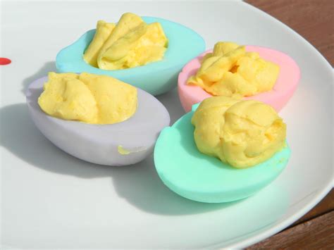 Pastel Deviled Eggs Food Easter Recipes Colored Deviled Eggs Recipe