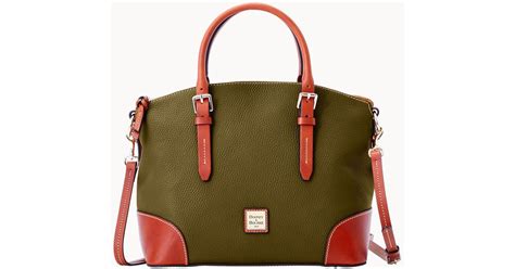 Dooney Bourke Pebble Grain Domed Satchel In Green Lyst