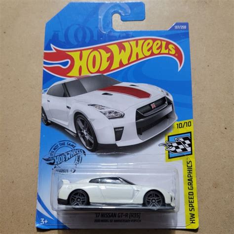 Jual HOT WHEELS KEMASAN KERUT TEKUK 17 NISSAN GT R R35 2020 MODEL 50 ANNIVERSARY VERSION