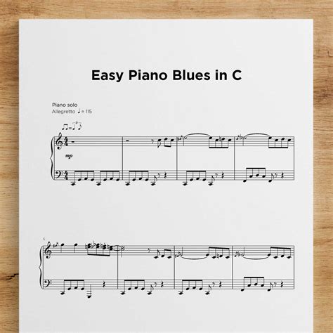 Easy Piano Blues In C Sheet Music Pdf