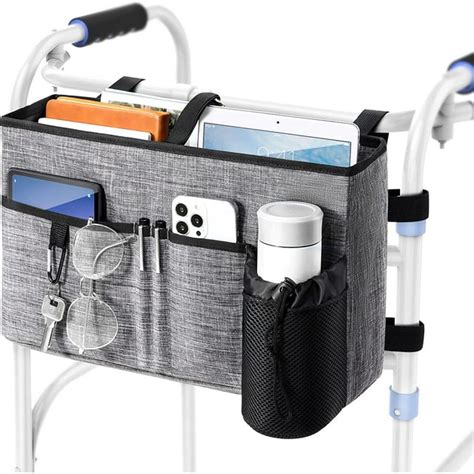 Walker Bag Walker Organizer Pouch Attachments Bags With Cup Holder Large Capacity Accessory