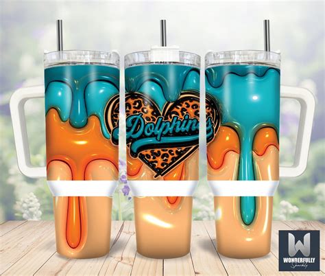 Football Teams 40oz Tumbler Wrap Sublimation Designs 3d Inflated Drip