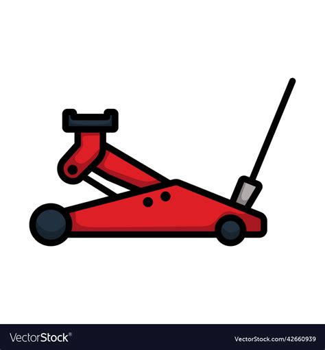 Hydraulic Jack Icon Royalty Free Vector Image Vectorstock