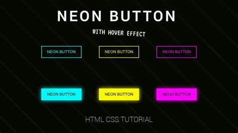 Neon Button Animation Effects On Hover Using Html And Css How To Make