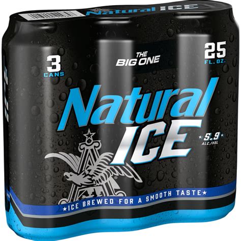 NATURAL ICE Beer, 3 Pack 25 fl. oz. Cans, 5.9% ABV | Beer | FairPlay Foods