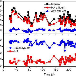 Variation Of NH4 N Concentration In Influent And Effluent And The