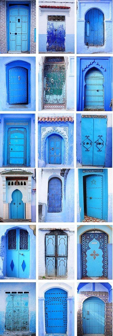 Blue Moroccan doors | Beautiful doors, Cool doors, Entrance doors