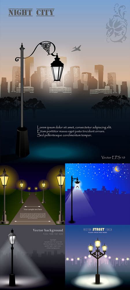 Quality Graphic Resources: Street Lamps and Night City