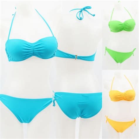 Corea Del Estilo Sexy Bikini Con Aros Push Up Taza De Trajes De Ba O