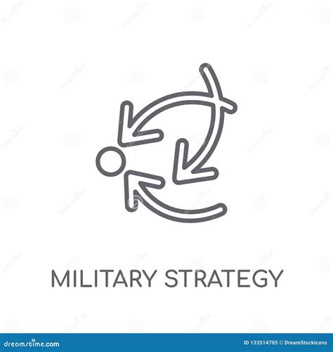 Military Strategy Linear Icon Modern Outline Military Strategy Stock