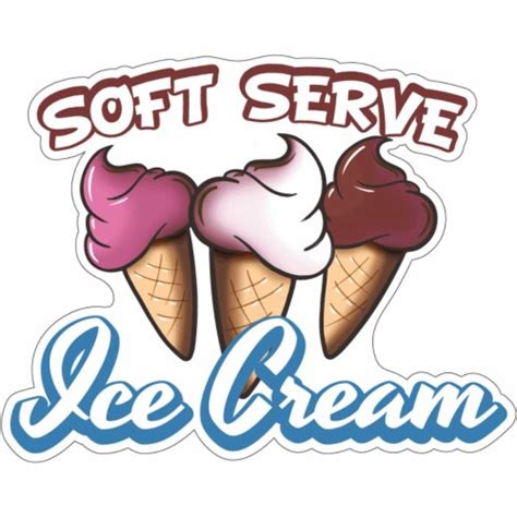 Signmission 12 In Soft Serve Ice Cream Decal Concession Stand Food