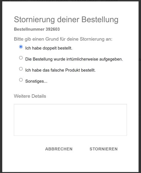 Wie kann ich meine Bestellung stornieren lassen Bücherbüchse