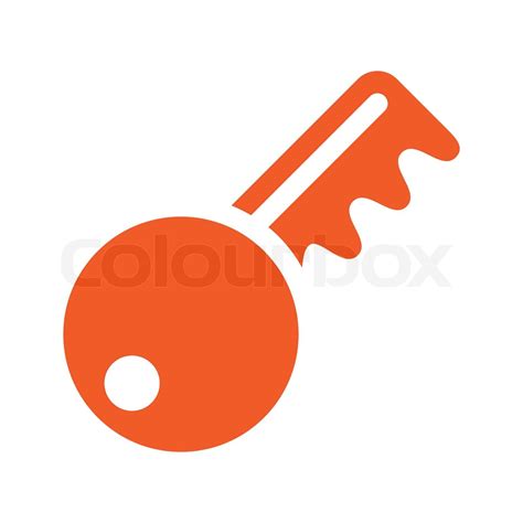 icon key orange stock vector colourbox
