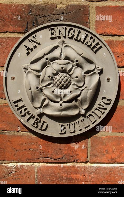 English Listed Building Plaque Stock Photo Alamy