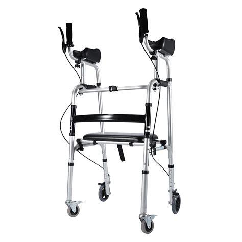 Buy Lightweight Folding Upright Rollator Walker with Flipped Seat ...