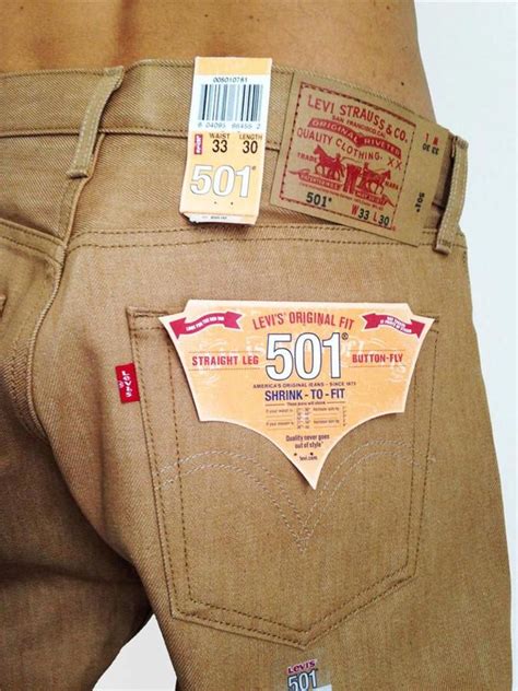 Levi's New 501 Fit Slim Fit Straight Leg Jeans Button Fly Brown, $47 ...