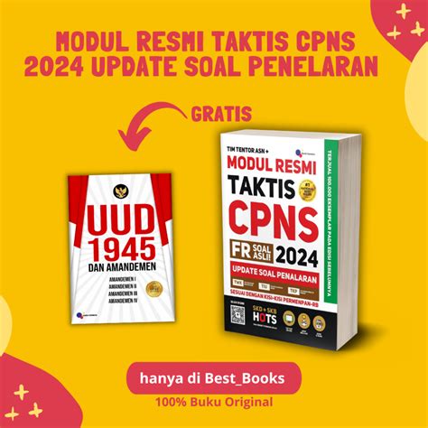 Jual BUKU CPNS 2024 MODUL RESMI TAKTIS CPNS 2024 FR SOAL ASLI UPDATE