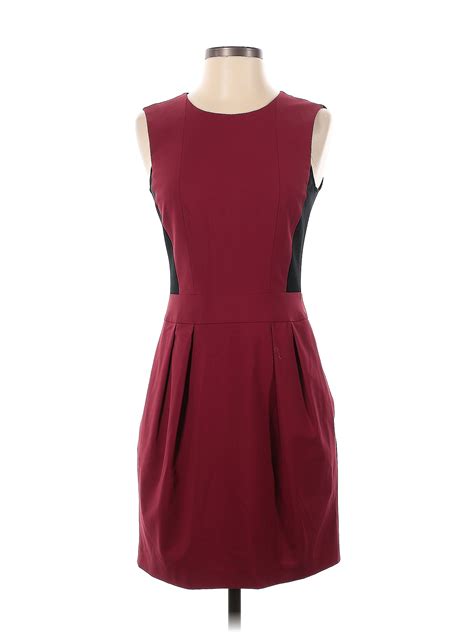 Theory Solid Maroon Burgundy Casual Dress Size 2 82 Off Thredup