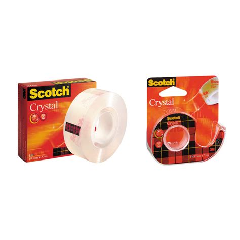 Officeday Stationary Tape 3m Scotch Crystal Clear 600 With Dispenser