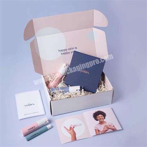 Custom Logo Cardboard Cartons Shipping Mailer Cosmetic Set Cosmetics Mailing Skin Care