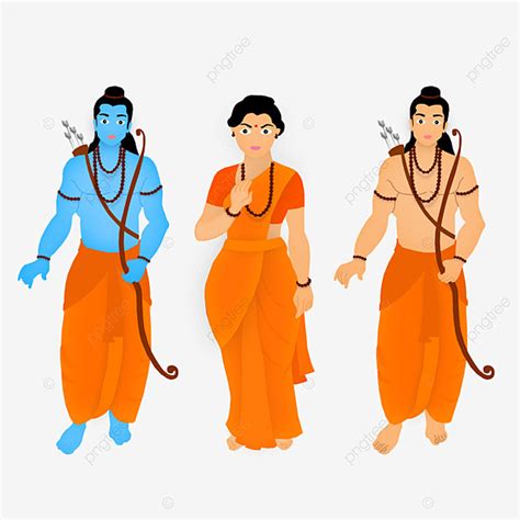 Ram Laxman Sita Png Image Happy Ram Navami Shri Sita And Laxman Png