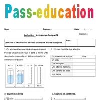 Mesures de capacité Cm2 Bilan PDF à imprimer